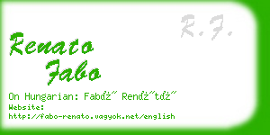 renato fabo business card