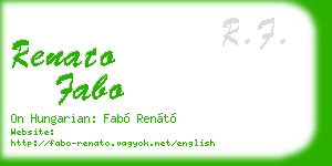 renato fabo business card